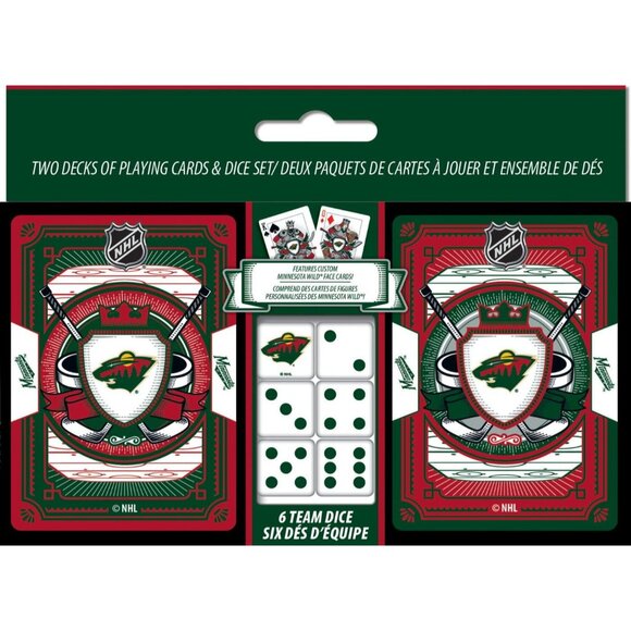Masterpiece Usa Other - NHL Minnesota Wild Two Decks Of Playing Cards & Dice Set - Officially Licensed